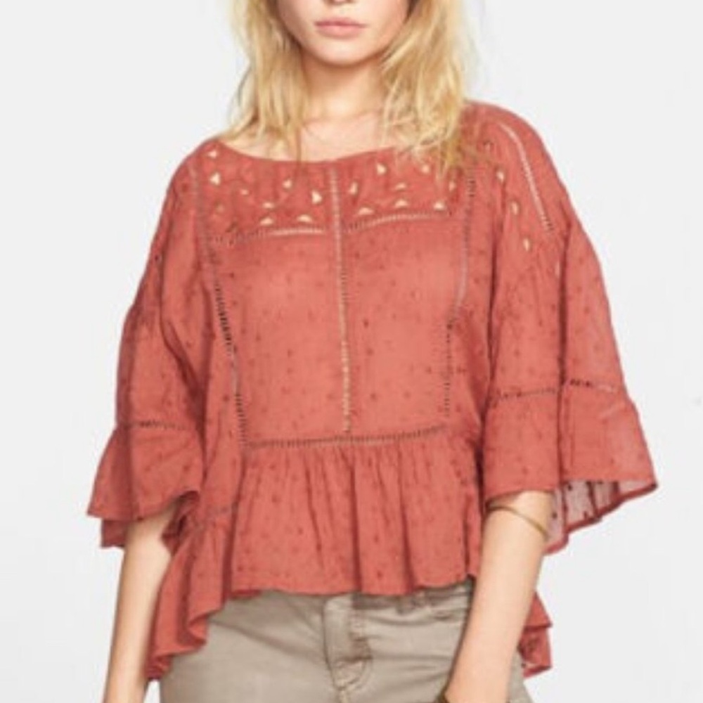 Free people Dreamer tuscan red top